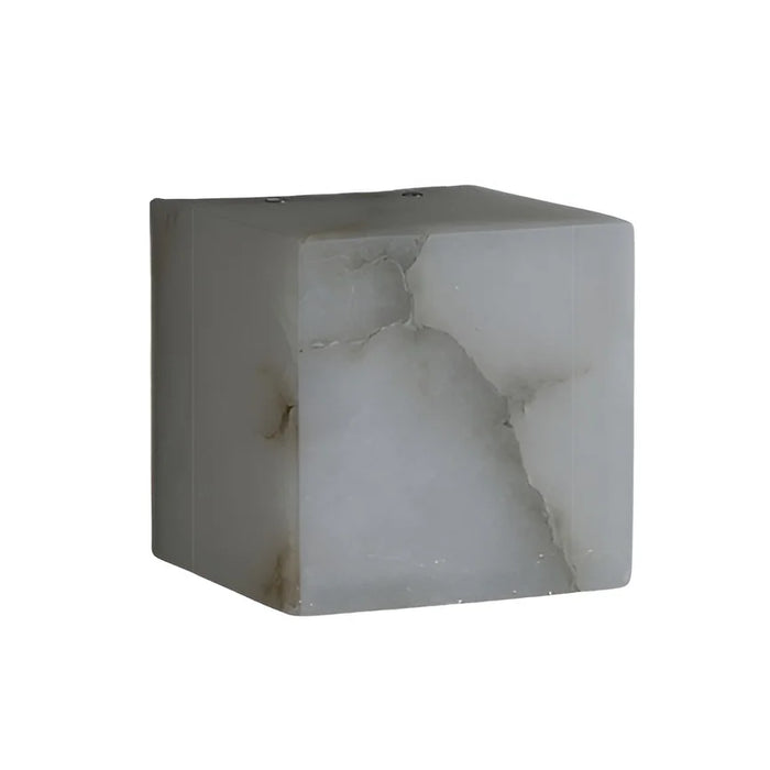 Marble|Cube|White|Wall|Lamp|Sconce|Elegant|Modern|Luxury