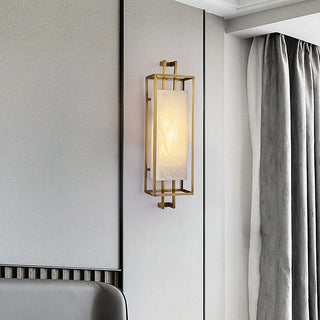 Marble|LED|Chinese|Wall|Sconce|Golden|Elegant|Modern