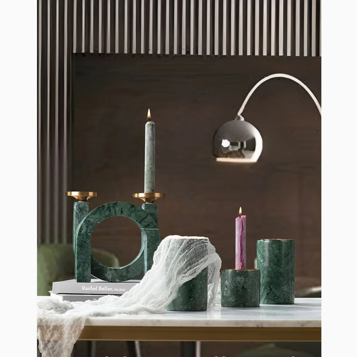 Marble|Gold|Candle|Holder|Nordic|Scandinavian|Green