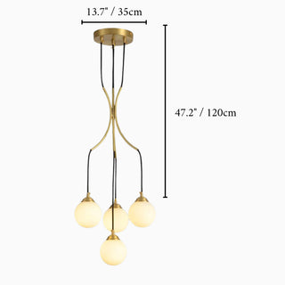 MIRODEMI Cabris | Designer Nordic Modern Long Glass Balls Pendant Chandelier for Living Room