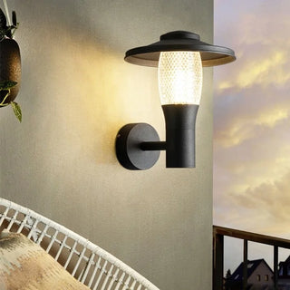 Aluminum|Waterproof|LED|Outdoor|Black|Modern|Wall|Sconce|Lamp