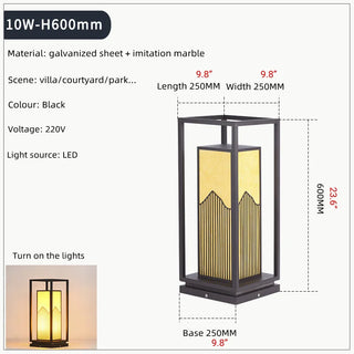 Chinese|Modern|Outdoor|Waterproof|Lawn|Lamp|Marble|Garden|Pathway