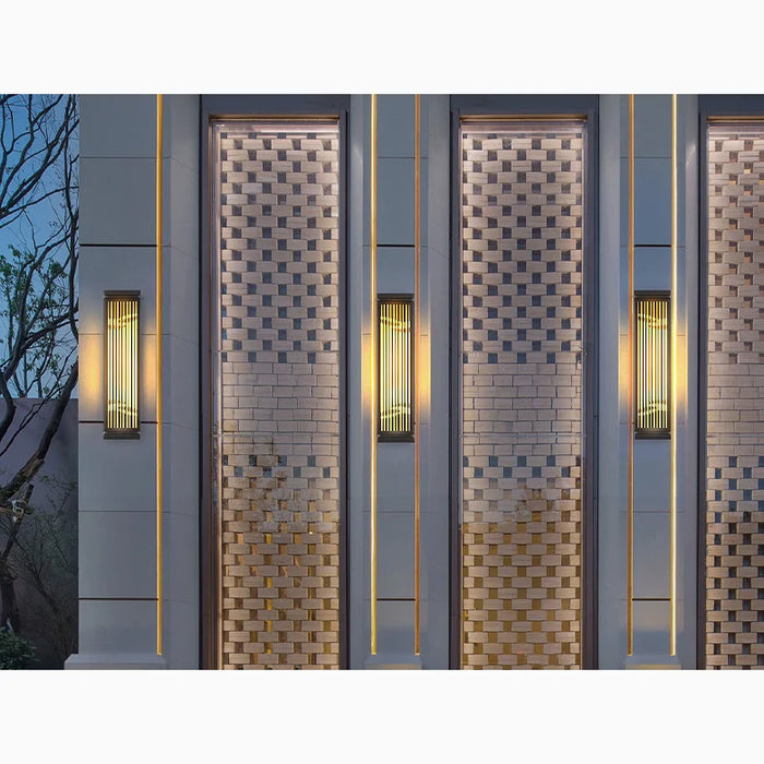 Black|Outdoor|Modern|Chinese|Waterproof|Wall|Lamp|Sconce|LED|Garden|Patio|Porch