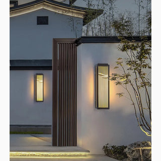 Black|Outdoor|Modern|Chinese|Waterproof|Wall|Lamp|Sconce|LED|Garden|Patio|Porch