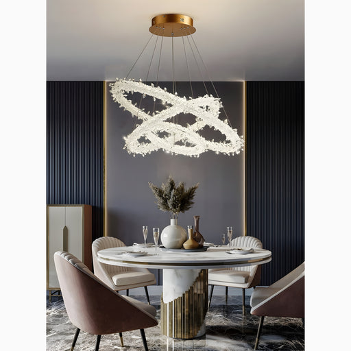 MIRODEMI Andenne | Modern Ring Crystal Lighting for Dining Room