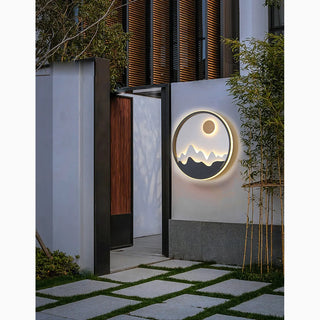 Courtyard|Round|Mountain|LED|Wall|Lamp|Garden|Designer