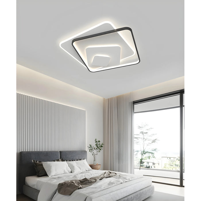 Square|LED|Chandelier|Ceiling|Modern|Minimalistic|Elegant|Living|Bedroom