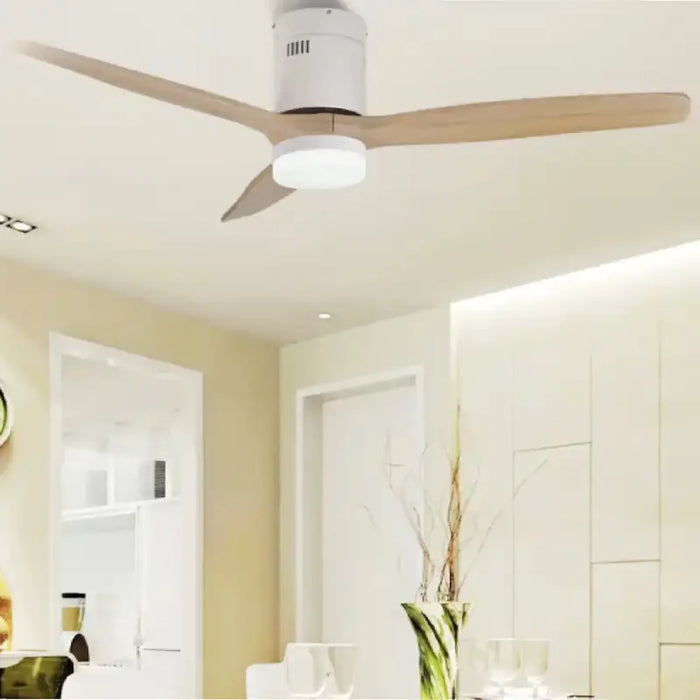 Modern Wooden Led Ceiling Fan with Remote Control