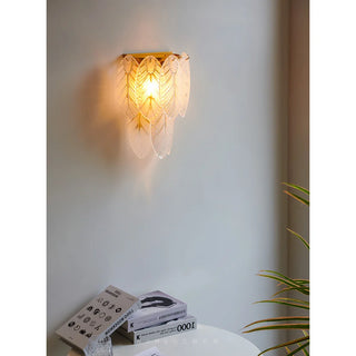 Feather|Modern|Living|Bedroom|Classic|Wall|Lamp|Sconce|Glass