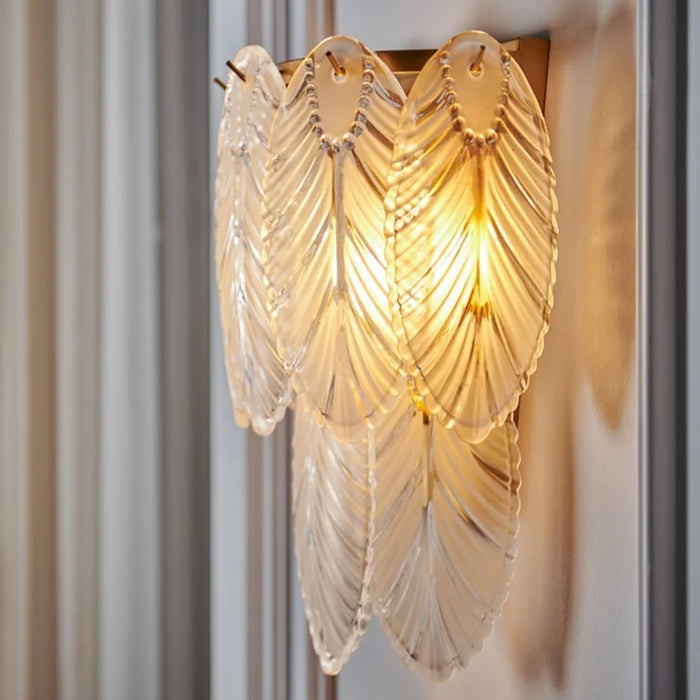 Feather|Modern|Living|Bedroom|Classic|Wall|Lamp|Sconce|Glass