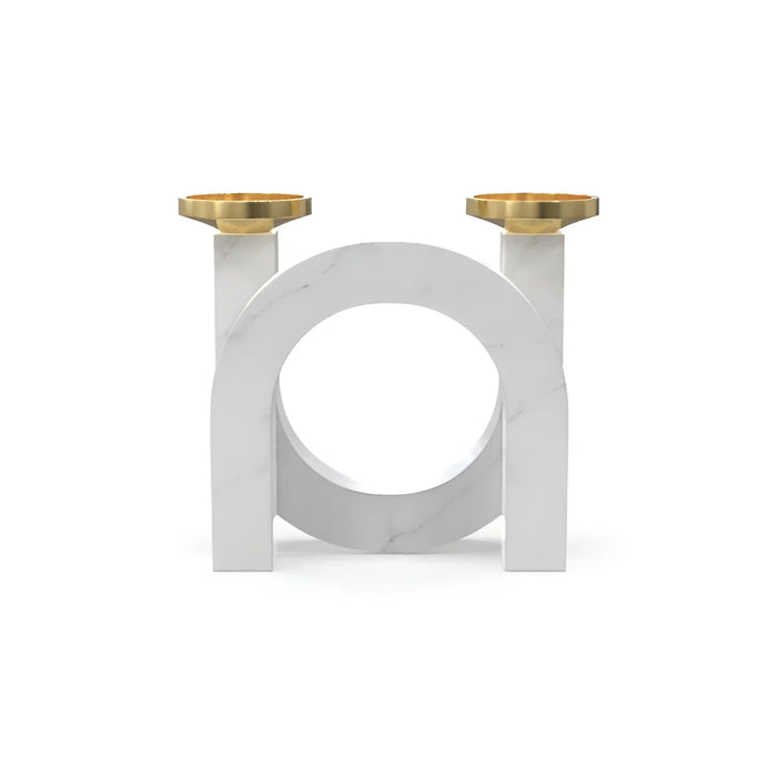 Marble|Gold|Candle|Holder|Nordic|Scandinavian|White