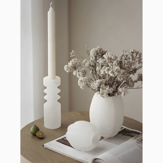 Decorative White Onyx Marble Vase and Candle Holder | Elegant Marble Display | Luxe White Onyx Vase |