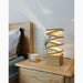 Vase|Wooden|Wood|Table|Lamp|Bedside|LED|Naturel