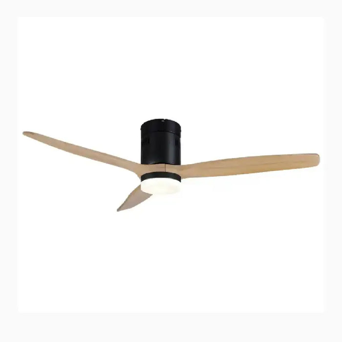 52" Modern Light Wood Led Ceiling Fan with Remote Control