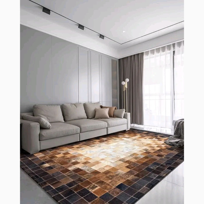 MIRODEMI_Modern Natural Genuine Cowhide Leather Carpet