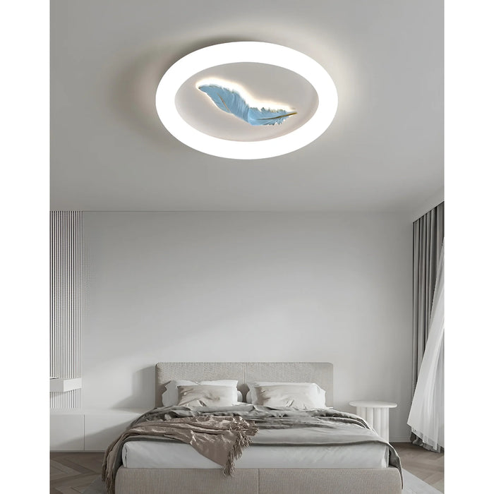 Round|Modern|Ceiling|Lamp|Bedroom|Creative|Elegant|Blue|Luxury