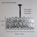 Montreux | Modern Drum Black Crystal Chandelier for Living Room