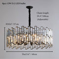 Montreux | Modern Drum Black Crystal Chandelier for Living Room