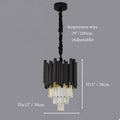 Munsingen | Modern Black Crystal Lighting for Kitchen Island