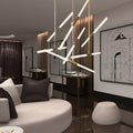 MIRODEMI_Murato | New Minimalistic Gold LED Hanging Chandelier