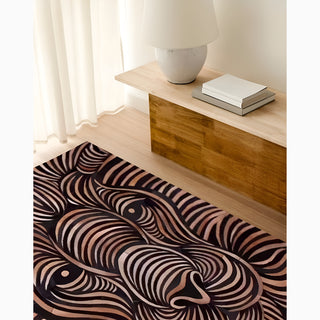 Carpet for living room|Natural cowhide carpet|Leather backing|Lion pattern