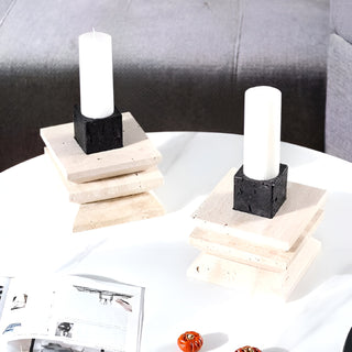 MIRODEMI_Natural Modern Travertine Stone Candle Holder