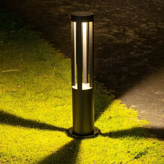 Black|Aluminum|LED|Lawn|Lamp|Garden|Pathway|Minimalistic