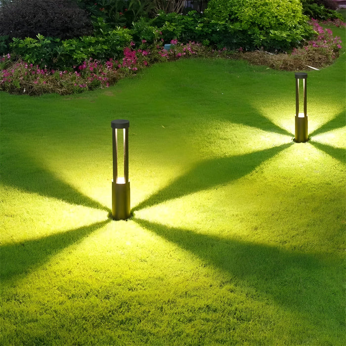 Black|Aluminum|LED|Lawn|Lamp|Garden|Pathway|Minimalistic