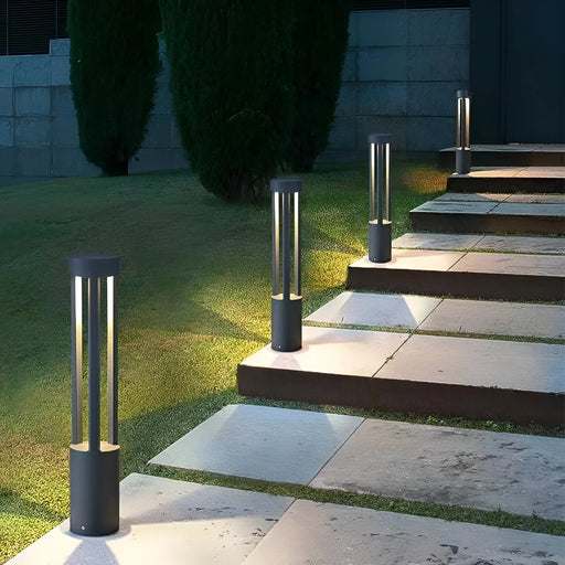 Black|Aluminum|LED|Lawn|Lamp|Garden|Pathway|Minimalistic