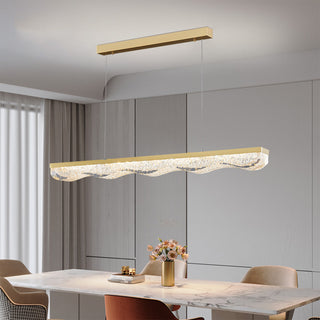 MIRODEMI® Riehen | Modern and Elegant Gold Rectangle Chandelier for Stylish Interiors