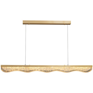 MIRODEMI® Riehen | Stunning Gold Rectangle Chandelier with a Simple Yet Luxurious Design