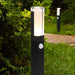 Outdoor|Lawn|Lamp|Waterproof|Motion|Sensor|Black|Aluminum|Acrylic