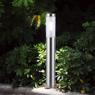 Outdoor|LED|Lawn|Lamp|Silver|Steel|Black|Pathway|Garden