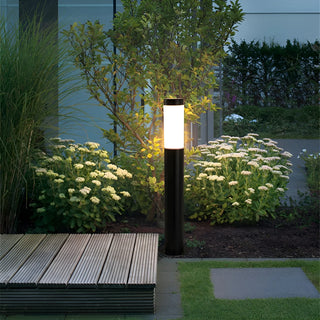 Outdoor|LED|Lawn|Lamp|Silver|Steel|Black|Pathway|Garden