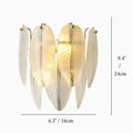 MIRODEMI® Parla | Vintage Brass Chandelier with Frosted Glass Leaves | wall sconce | wall light