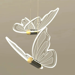 Camogli | Beautiful Spiral LED Chandelier with Hanging Butterflies