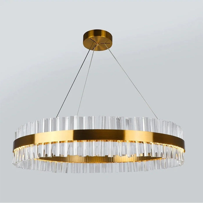 Gold|Round|Crystal|Pendant|Hanging|Luxury|Elegant|LED|Chandelier