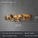 Mirodemi® Postmodern Grey/Gold Metal Art Rectangle Chandelier For Dining room