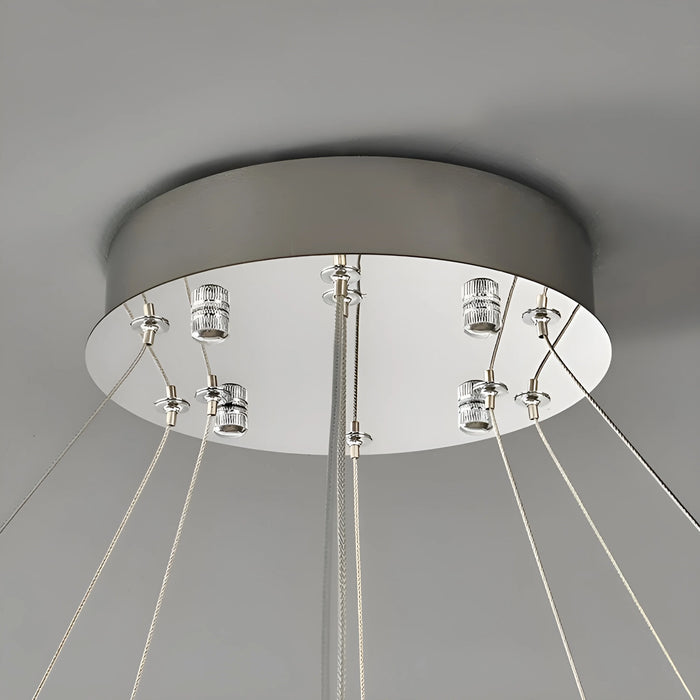 Ring|Steel|Crystal|LED|Chandelier|Postmodern|Pendant