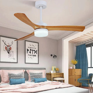 Barga | 60" European Styled Ceiling Fan with Lamp, Solid Wood and Remote Control