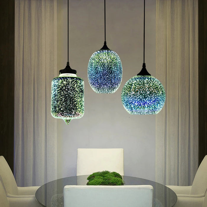 MIRODEMI® Gourdon 3D Colorful Starry Sky Pendant Lamp