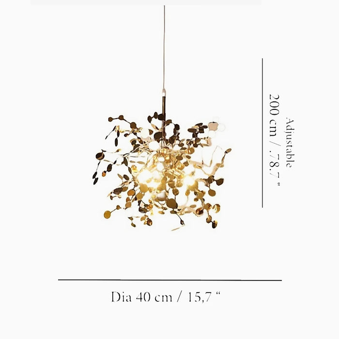 Villeneuve-d'Entraunes | Chandelier in a Modern Style of Stainless Steel