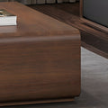 MIRODEMI Rectangular Wooden Coffee Table with 4 Drawers and Open Shelf Storage |   Sleek storage table | Minimalist drawer console