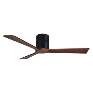 Modern Flush-Mounted Ceiling Fan with 3 Wooden Blades | 52''