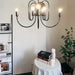 Stunning Metal Glossy Black Pendant Chandelier from Mirodemi with Warm Light