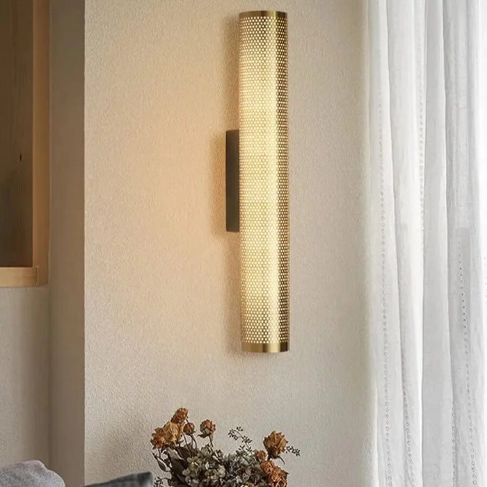 Golden LED Wall Sconce from Mirodemi with Warm Light 