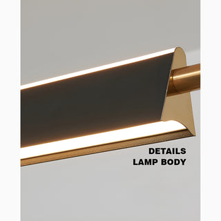 Retro|Gold|Pendant chandelier|Long bar lighting|Minimalistic decor|Elegant|Luxury