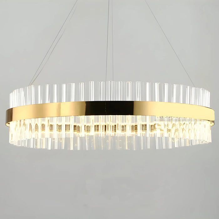 Crystal|Gold|Round|Contemporary|Hanging|Pendant|LED|Chandelier|Bedroom