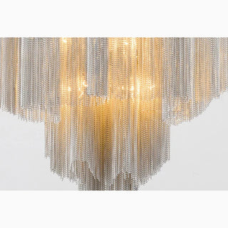 LED|Bright|Hanging|Staircase|Living|Chandelier|Lamp|Silver|Chain|Pendant