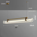 Romanshorn | Stylish Rectangle Metal and Leather Chandelier from Mirodemi | Led Light | Dining Room | Nordic Style | Gold Chandelier | Black Chandelier | Modern 